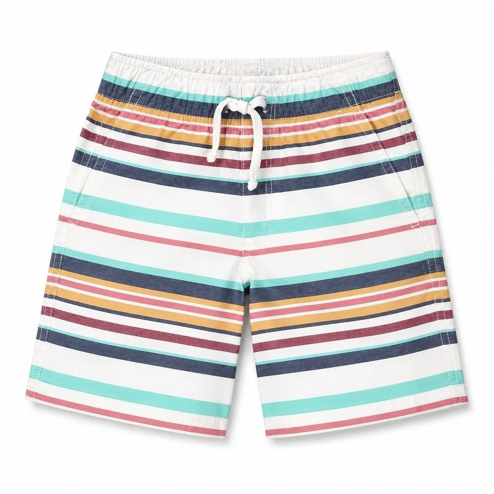 Gymboree Shorts Kids Size 6 Multicolor‎ Good Striped Cotton Drawstring Casual
